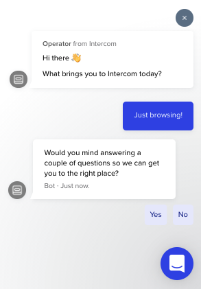 Surivcate survey inside Intercom chat