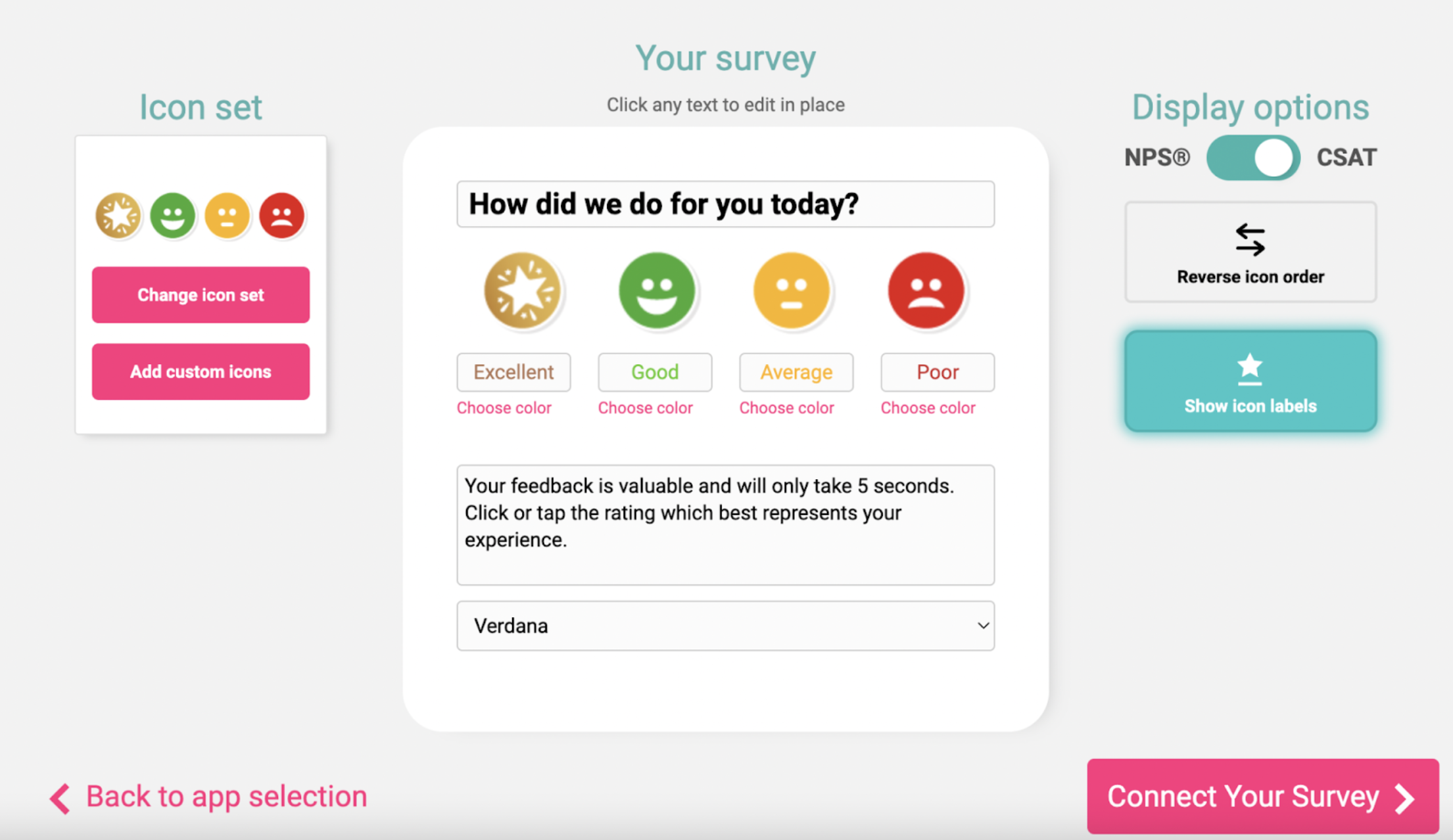 customer satisfaction tools listicle: Customer Thermometer survey builder