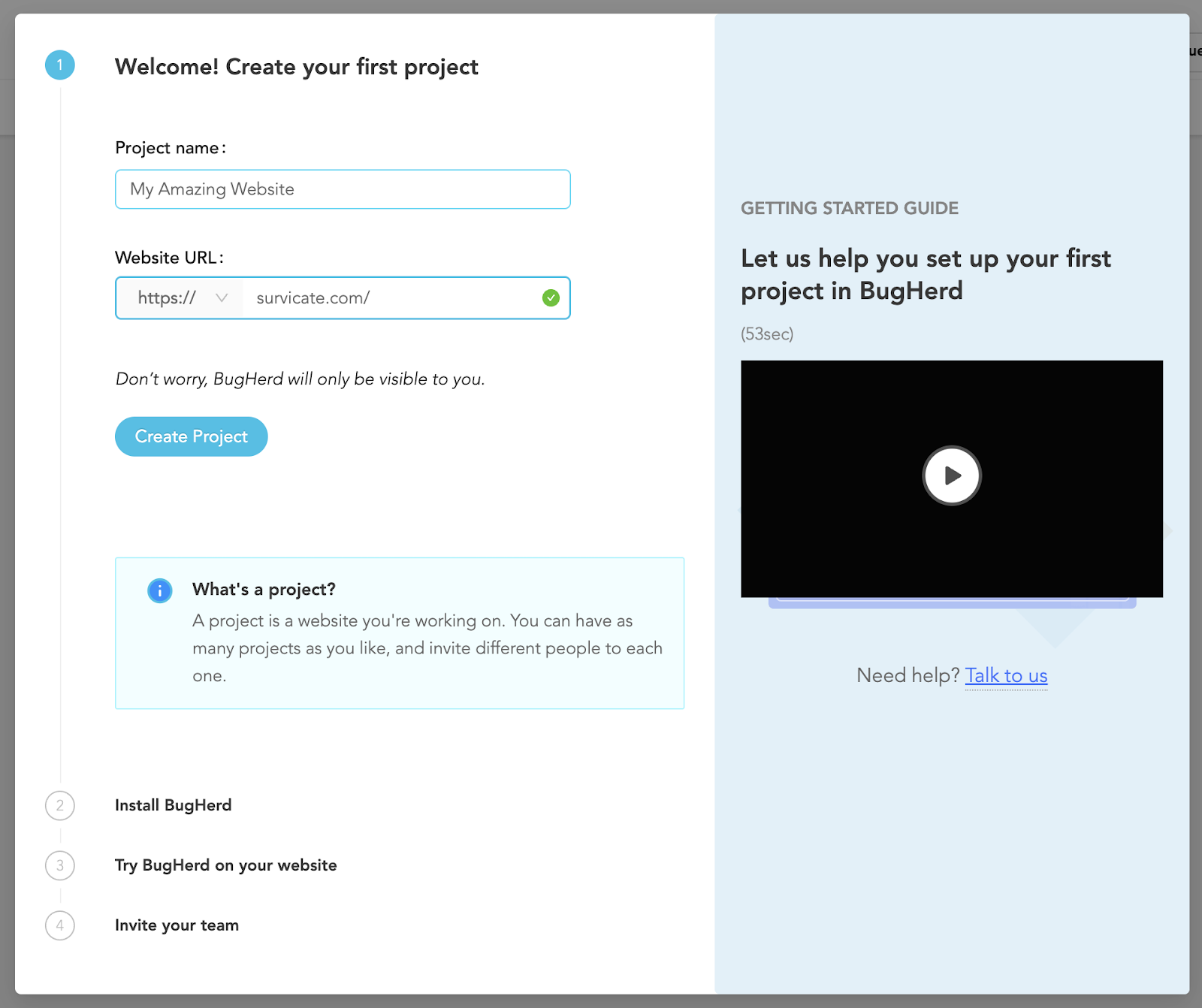 Bugherd survey editor