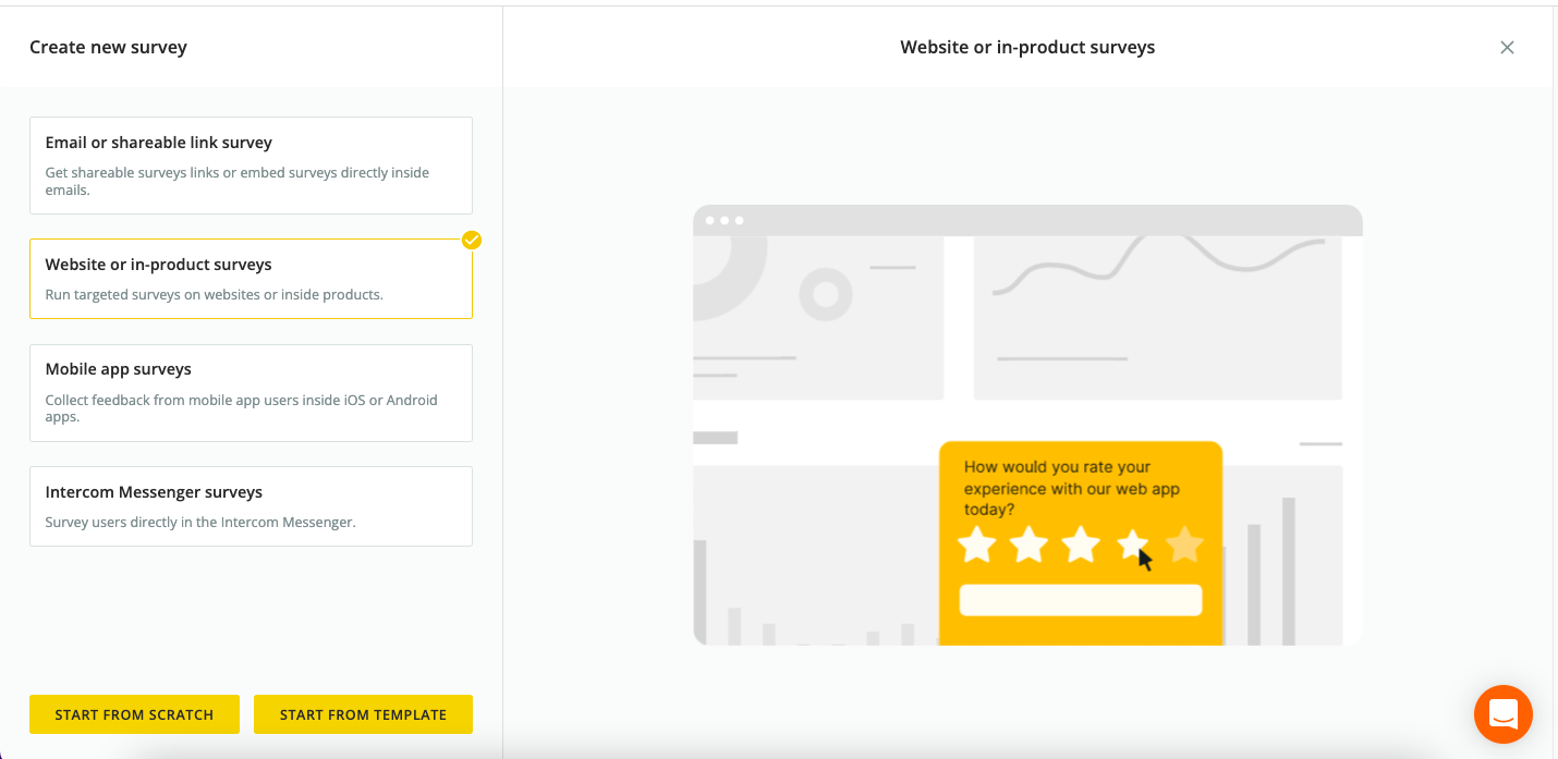 Survicate survey creator