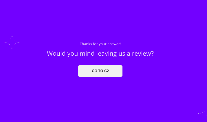 survey thank you screen