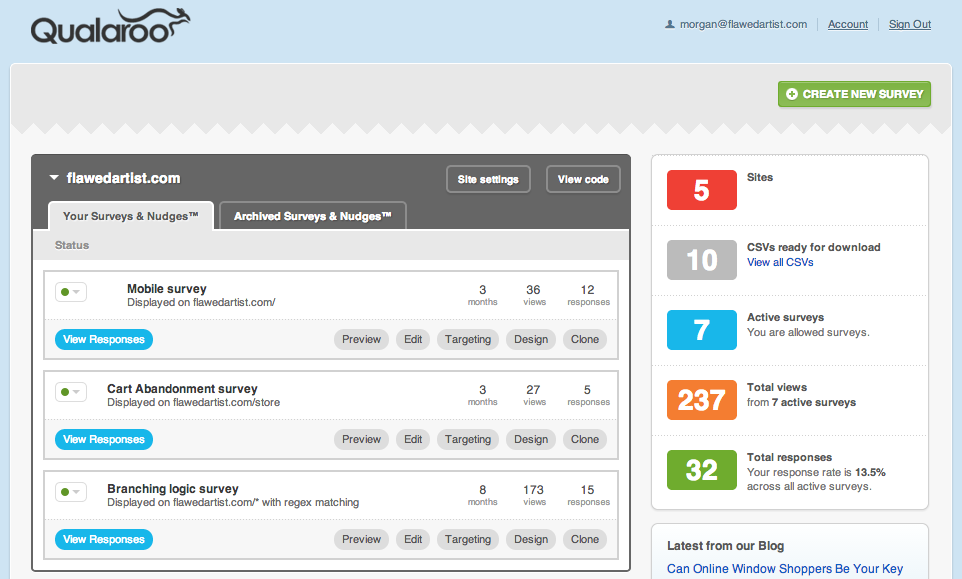 User Feedback Tools - Qualaroo