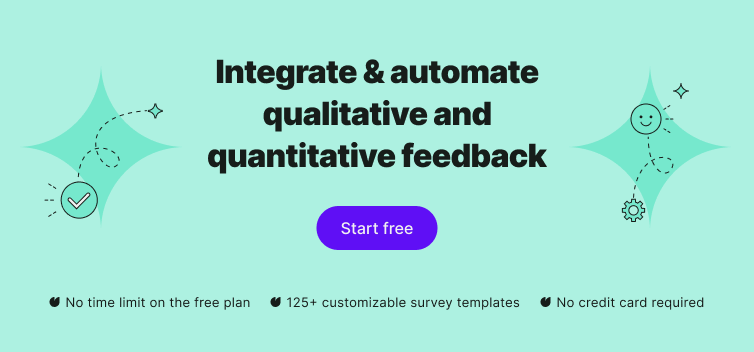 Sign up for Survicate to collect qualitative and quantitative feedback